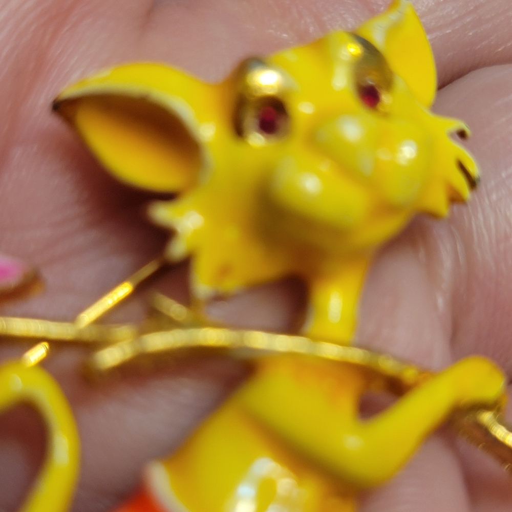 Vintage Hobo Cat Brooch Marked LG - Picture 6 of 8